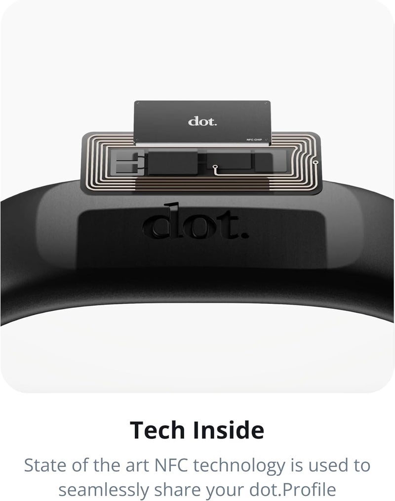 Dot . Band - Digital Business Card Wristband - Tap Compatible with iPhone & Android (Blue) - Image 4